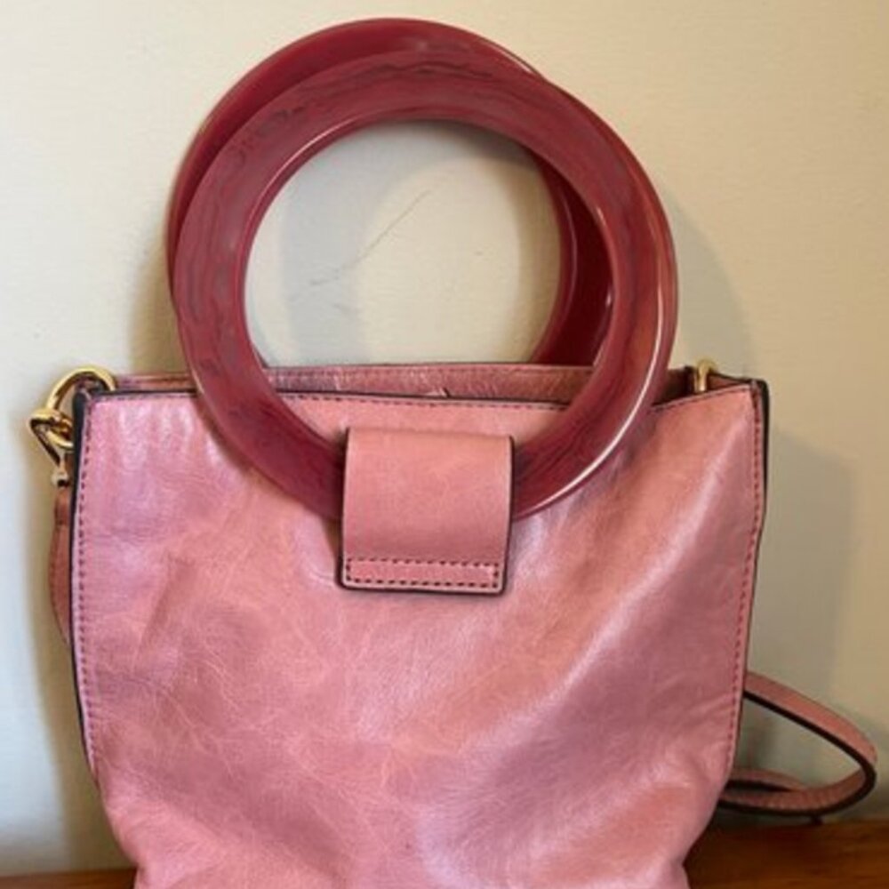 Vince Camuto Iggy Pink Cherry Blossom Leather Tote Bag